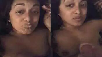 Fresh XXX Juice Splatters Desi Whore’s Pretty Face Post Oral Sex Session