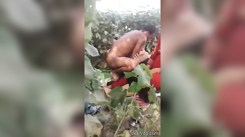 Savage Threesome Caught Red-Handed Outdoors, Wild Action Non-Stop