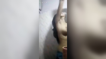 Desi Babe Sneaks Into Bathroom, Flashing Huge Tits and XXX Nipples