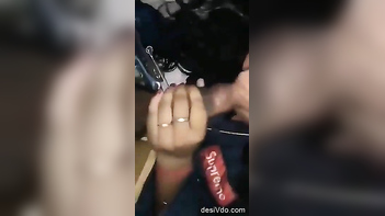 Desi Babe Sucks Massive Dick Like a Pro, Wet Mouth, Deep Throating Action