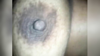 Indian Dude Fires Up Cam, Roughly Fondles Busty Chick's Juicy Titties In Bed