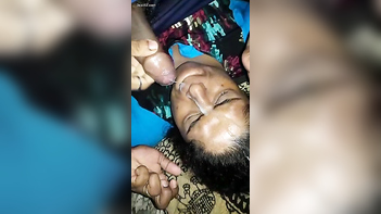 Wife Gets Facial While Husband Blows His Load Like a Fucking Boss