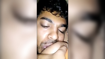 Desi Dude Skillfully Licks and Sucks His Girlfriend’s Juicy Nipples Like a Pro
