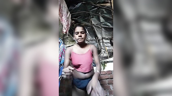 Indian Babe Flexes Her Tiny Tits and Puts on a Damn Sexy Show