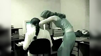 Desi Indian Lesbians Get Wild in Office, Sucking Tits and Pussy Like Pros