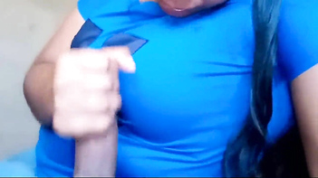 Desi Goddess Squeezes Hubby’s Dick Like a Pro, Mind-Blowing Handjob Action!