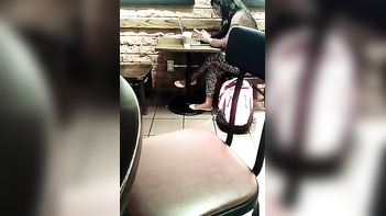 Tamil Chick’s Feet in White Flats at Starbucks Gets Me So Damn Horny