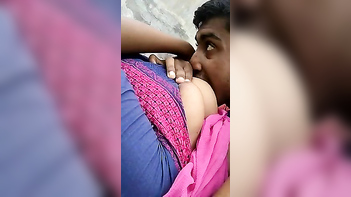 Wife Shows Off Her Juicy Melons, Gets Nipples Licked By Hungry Dick