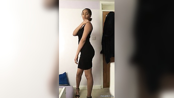 Indian Babe in Tight Black Dress Shows Off Her Insanely Sexy Curves