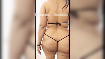 Desi Chick With Juicy Ass in Sexy Lingerie Struts Back and Forth
