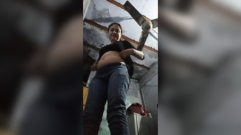 Busty Desi Bhabi Flashing Her Massive Titties and Making My Dick Throbbing Hard