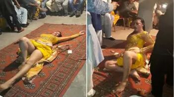 Desi Babe in Yellow Dress Sucks Dick Like a Pro, Must See!