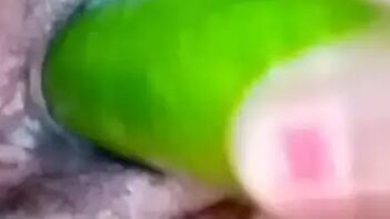 Cucumber Action With A Horny As Hell Aunty On Her Wild Weekend Escapade