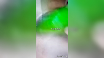 Cucumber Action With A Horny As Hell Aunty On Her Wild Weekend Escapade