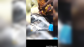Indian Chick Rides Dick Outdoors on Bike, Watch 3 Juicy Videos Fused for Non-Stop Fucking Action