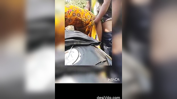 Indian Chick Rides Dick Outdoors on Bike, Watch 3 Juicy Videos Fused for Non-Stop Fucking Action
