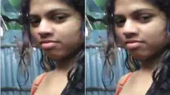 Fuckin' Hot Desi Babe Masturbates in Outdoor Shower, Sucking Dick Like a Pro