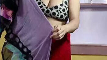 Desi Babe With Huge Tits Shows You How to Sexily Wrap a Sari, Damn