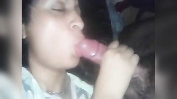 Desi Aunty Sucks Young Servant's Dick Like A Pro, Mature Blowjob Action