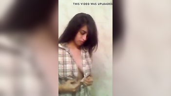 Tamil Chick Strips Down, Revealing Juicy Curves and Tight Pussy