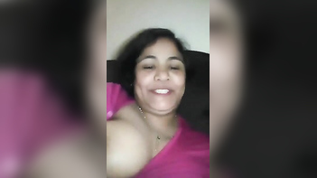 Desi Bhabi Flashing Her Massive Tits and Pussy