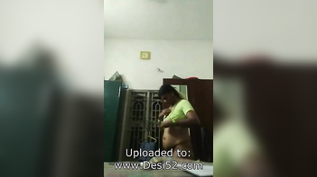 Desi Village Bhabi Strips Down, Showing Off Her Curvy Body and Tight Pussy