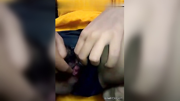 Indian Chick Uses Her Fingers to Prep Her Hairy Pussy Before Wild Sex Session