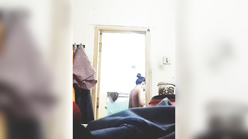 Desi Babe Caught on Camera Making Her Husband Squirm with Sexy Bath Time Action