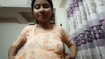 Indian Babe Strips Down While Boyfriend Filming, Fucking Amazing POV Action