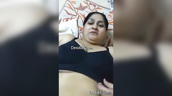 Indian Man Inspects His Fat Wife’s Shaved Pussy Before Fucking Her Hard In Bed