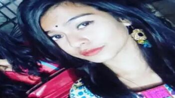 Indian Teen Strips Down, Orange T-Shirt Off, and Nails Her Pussy on the Floor