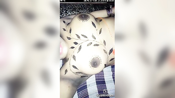 Desi Chick Snoring Naked While Boyfriend Sneaks Filming Her Inked Tits and Pussy