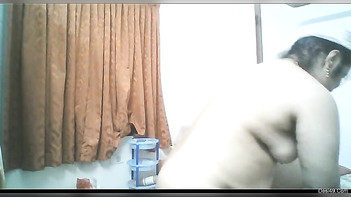 Desi Bbw Takes Her Sweet Ass Time Drying Off And Teasing The Camera Post-Bath