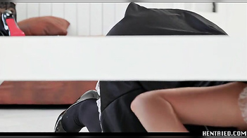 Hentai Jia Lissa Rides Massive Dildo, Gets Bukkake and Creampie Action