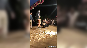Busty Desi Dancer Gives XXX Show While Dude Gropes Her Juicy Melons and Pussy.