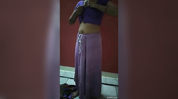 Skinny Desi Teen Strips Sari, Revealing Tiny Tits And So Much More