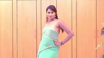 Indian Actress Swathi Naidu Struts Her Sexy Curves in a Turquoise Dress