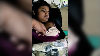 Desi Chick Shows Off Her Massive Titties While Her Boyfriend Watches