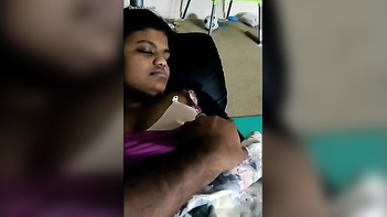 Desi Chick Shows Off Her Massive Titties While Her Boyfriend Watches