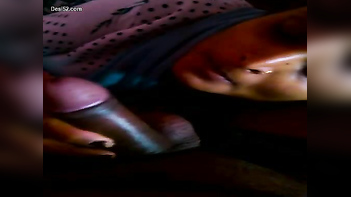 Desi Aunty Greedily Sucking and Gagging on Thick Cock in HD.