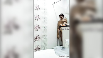 Pregnant Indian Aunty Drying Off and Getting Dressed Post Shower