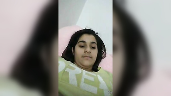 Teen Desi Chick With Massive Jugs in Green T-Shirt and Bra Totally Nails It