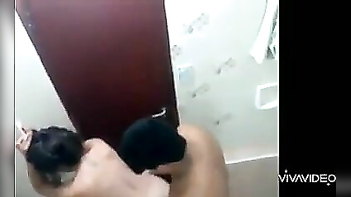College Son Getting Wild and Dirty in the Bathroom Stall