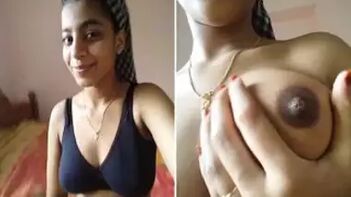 Desi Dude Coaxes GF to Film Herself Playing with Those Juicy, XXX Tits