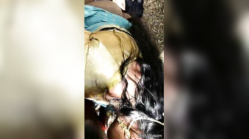 Desi Bhabhi in Saree Sucking Dick Like a Pro Outdoors, Filthy Slut Takes It All