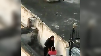 Desi Lovers Caught Getting Wild On Terrace By Sneaky Peeping Tom Cam