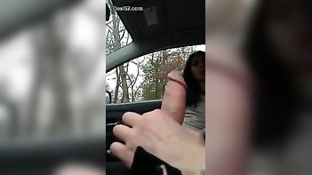 Desi Chick Sucks Dick Like A Pro In The Car, Damn That Pussy Tight