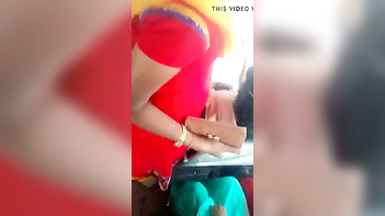 Desi Nymphos with Tiny Tits Getting Wild in the Bus 2019