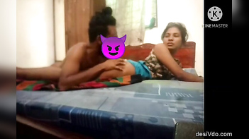 Super Hot Tamil Babe Fucked Hard, Mouth Muffled by BF to Stop Her Moaning Loudly