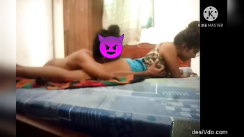 Super Hot Tamil Babe Fucked Hard, Mouth Muffled by BF to Stop Her Moaning Loudly